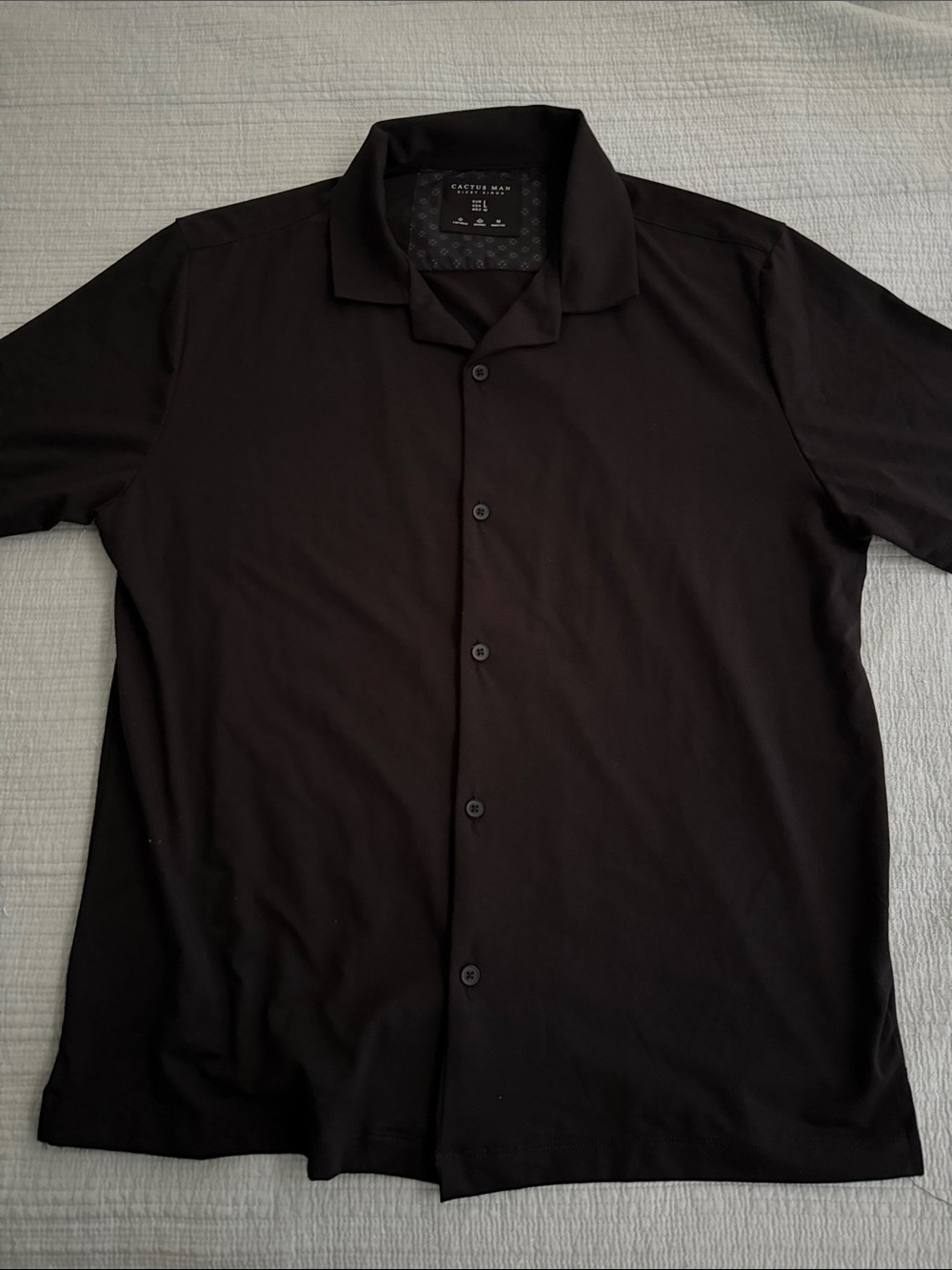 Black Button-Down Shirt